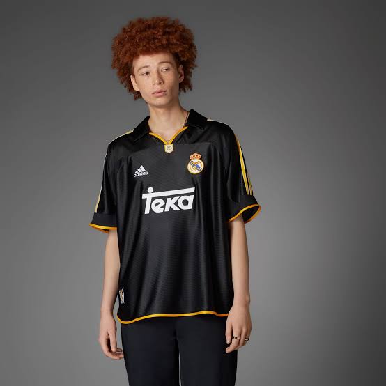 Real Madrid 1998 Away Black RETRO FOOTBALL Jersey