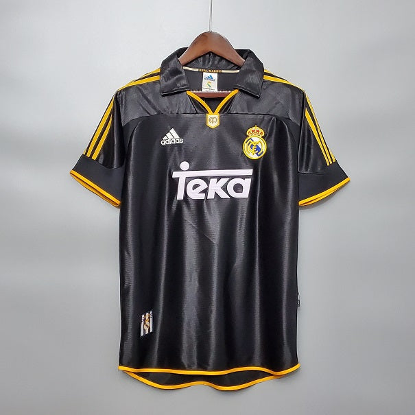 Real Madrid 1998 Away Black RETRO FOOTBALL Jersey