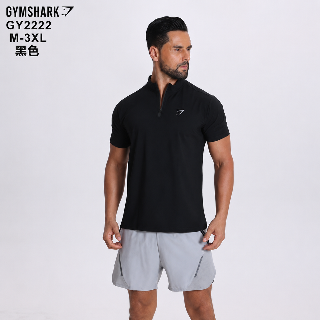 Gym Shark half-zip original T-shirt
