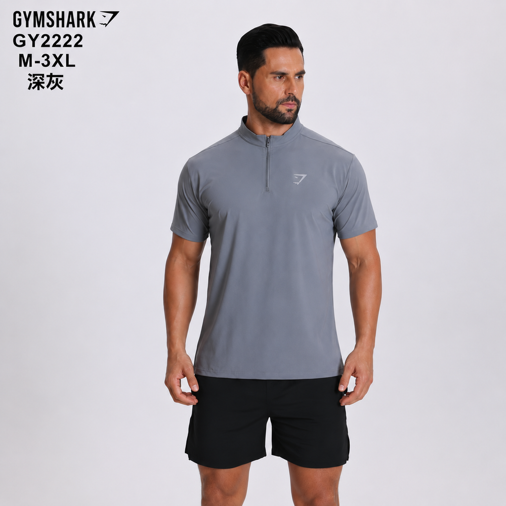 Gym Shark half-zip original T-shirt