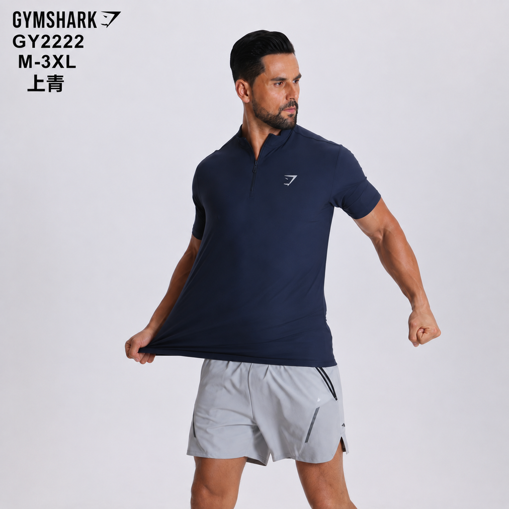 Gym Shark half-zip original T-shirt