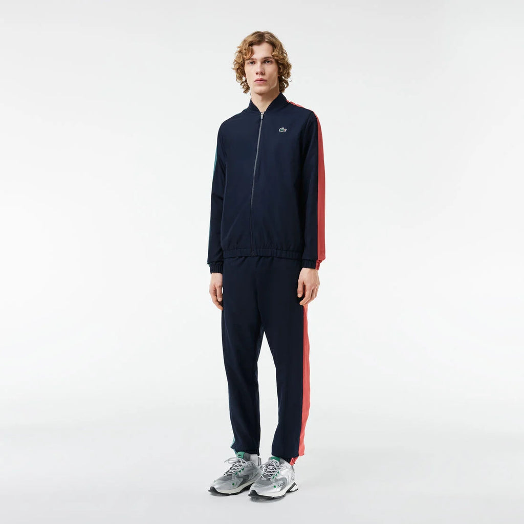 LACOSTE Block Stripe Tracksuit - Navy