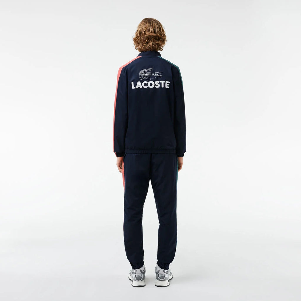 LACOSTE Block Stripe Tracksuit - Navy