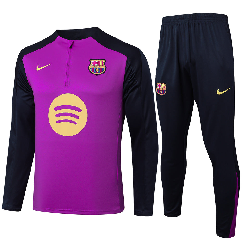 Barcelona 25/26 Half-zip Tracksuit - Purple and Dark blue