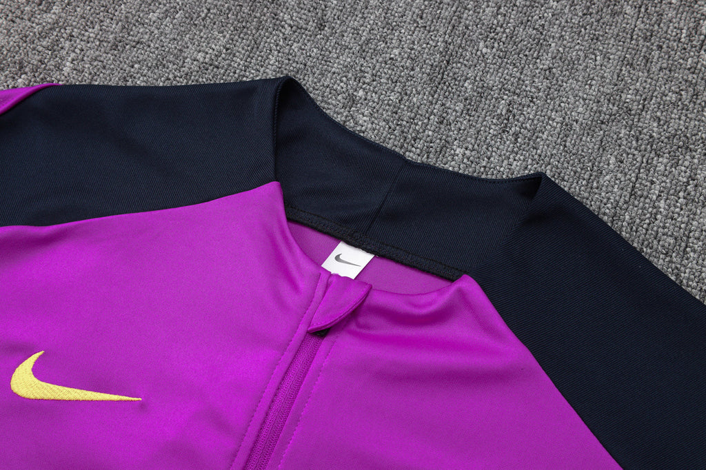 Barcelona 25/26 Half-zip Tracksuit - Purple and Dark blue