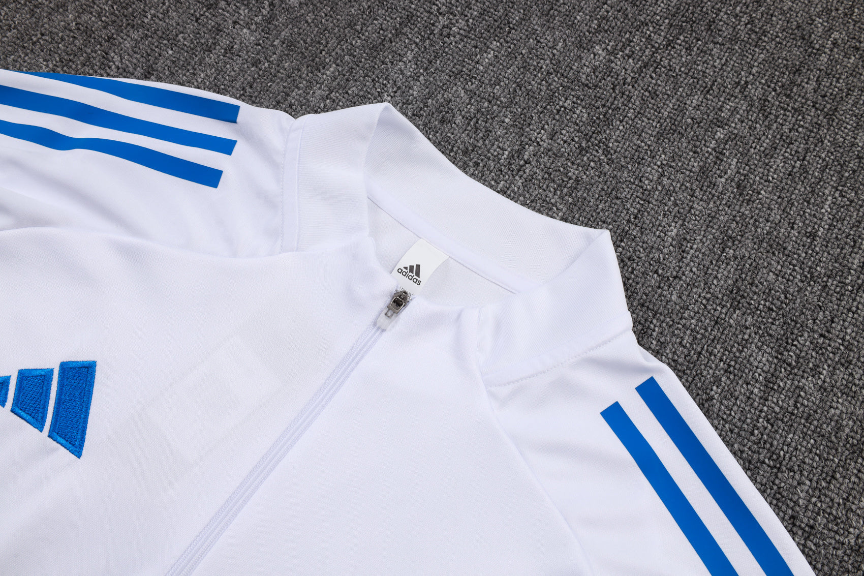 Real Madrid 25/26 Half-zip Tracksuit - White and Blue