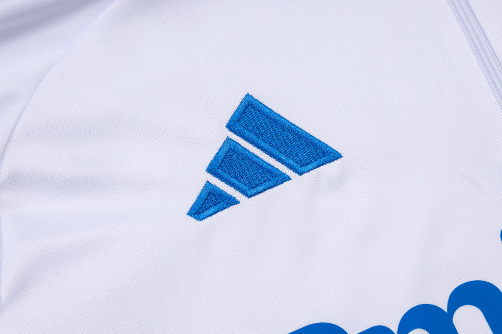Real Madrid 25/26 Half-zip Tracksuit - White and Blue