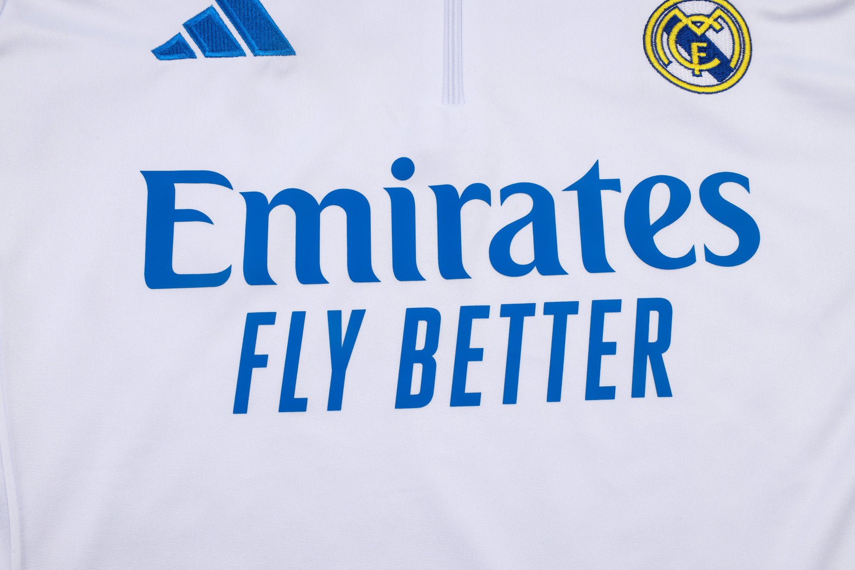 Real Madrid 25/26 Half-zip Tracksuit - White and Blue