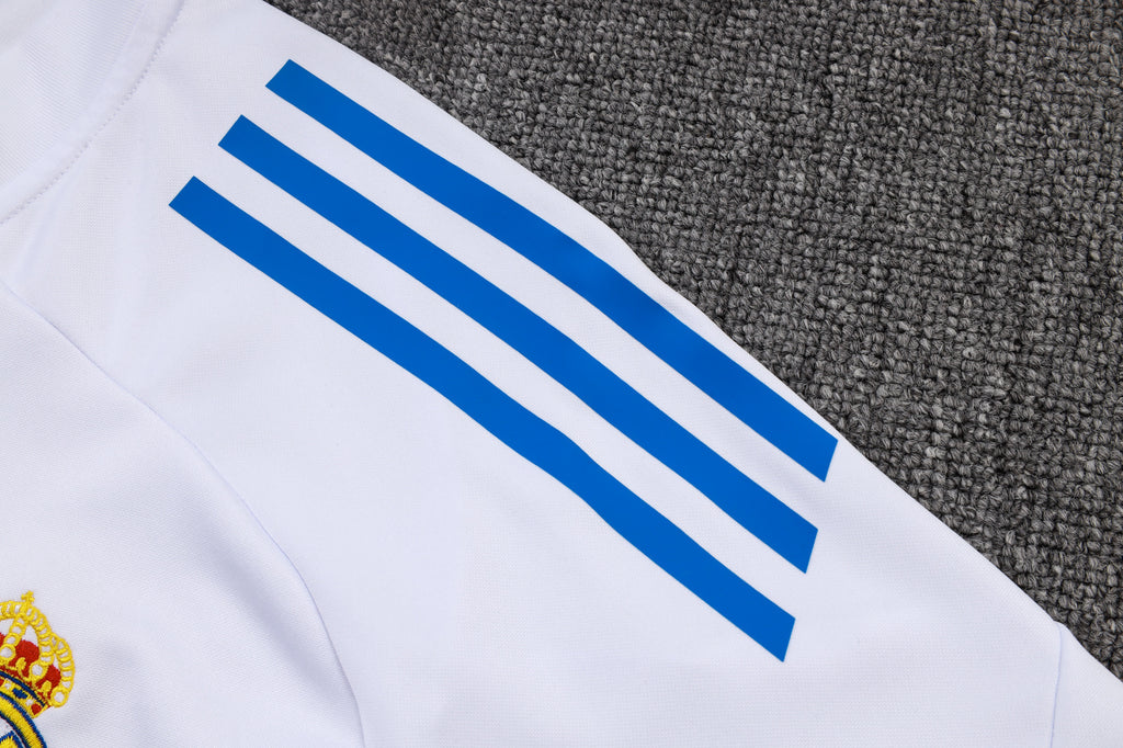 Real Madrid 25/26 Half-zip Tracksuit - White and Blue