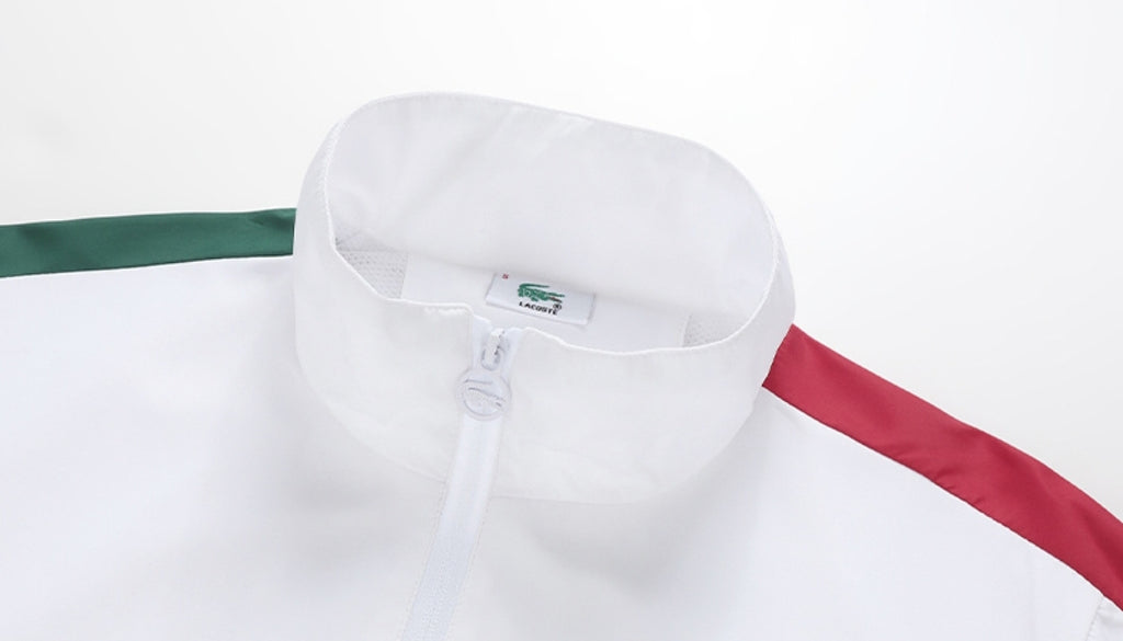 LACOSTE Block Stripe Tracksuit - White