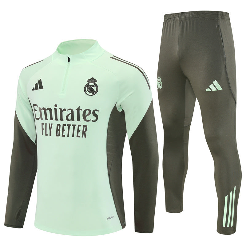 Real Madrid 25/26 Half-zip Tracksuit - Green