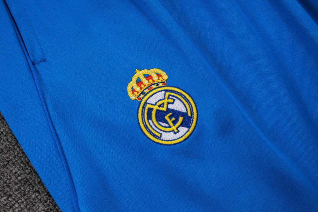 Real Madrid 25/26 Half-zip Tracksuit - White and Blue