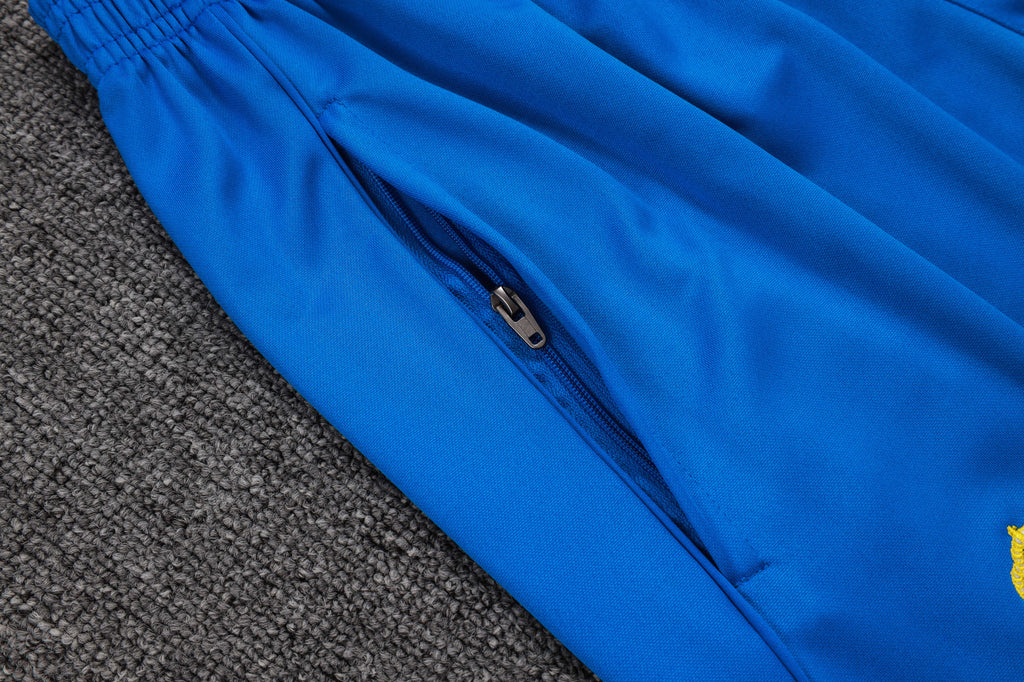 Real Madrid 25/26 Half-zip Tracksuit - White and Blue