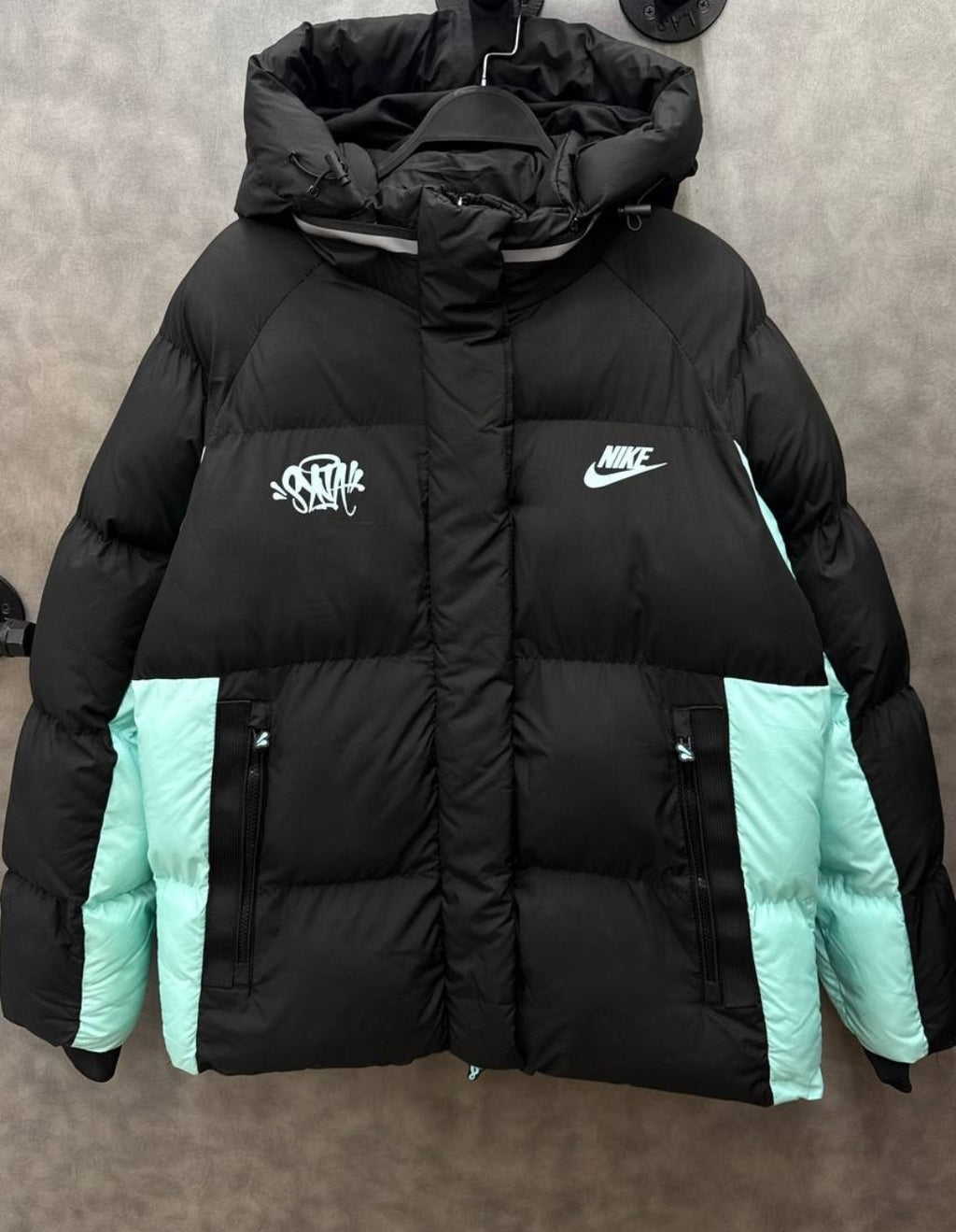 Syna World x Nike Puffer Jacket - Black and Teal
