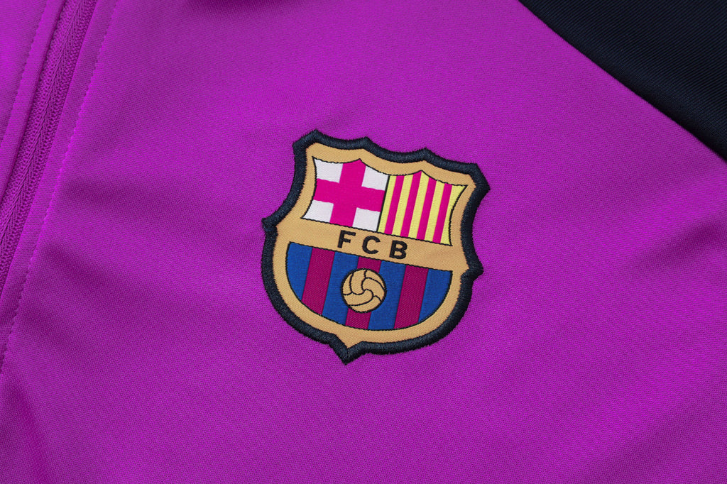 Barcelona 25/26 Half-zip Tracksuit - Purple and Dark blue