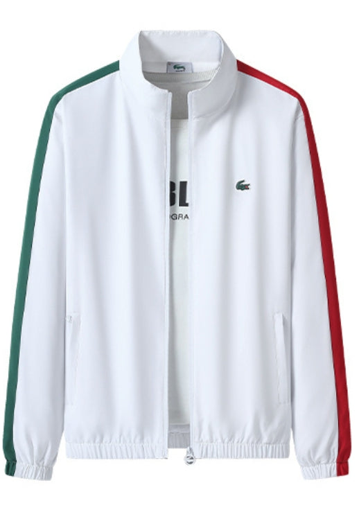 LACOSTE Block Stripe Tracksuit - White