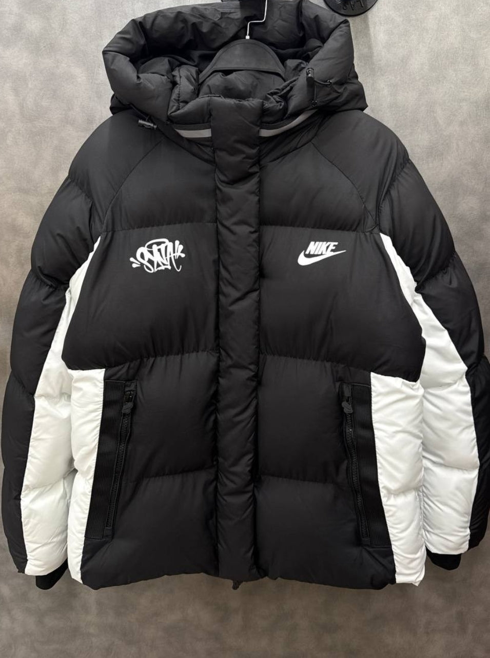 Syna World x Nike Puffer Jacket - Black and White