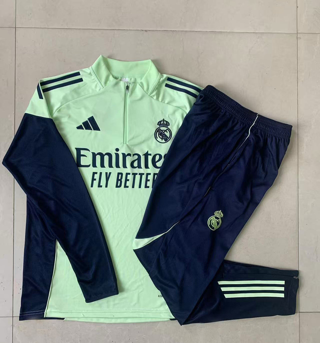 Real Madrid 25/26 Half-zip Tracksuit - Green
