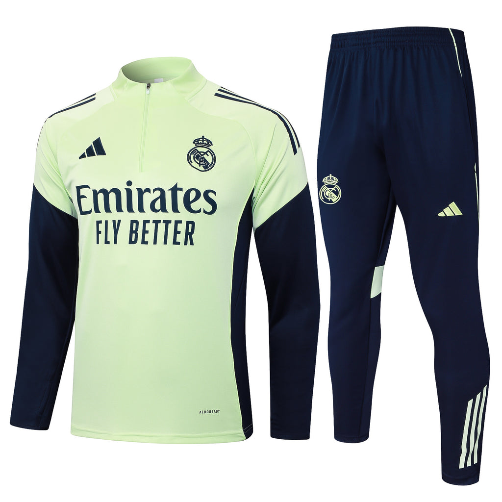 Real Madrid 25/26 Half-zip Tracksuit - Green